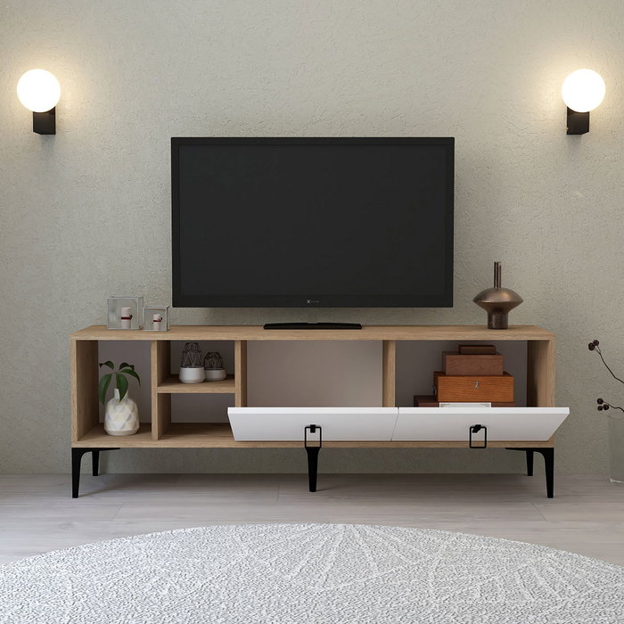 Hanah Home Era 3504 Soporte para TV Roble Zafiro y Blanco Hanah Home Era 3504 Soporte para TV Roble Zafiro y Blanco